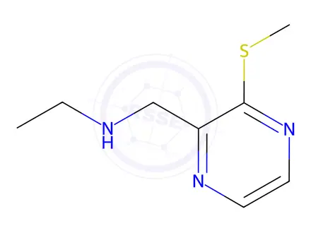 Chemical structure of N-((3-(methylthio)pyrazin-2-yl)methyl)ethanamine