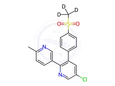 Chemical structure of Etoricoxib D3