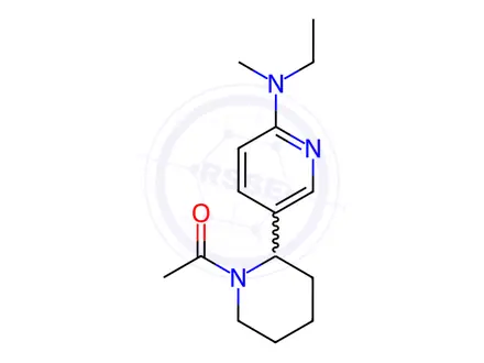 Chemical structure of 1-(2-(6-(Ethyl(methyl)amino)pyridin-3-yl)piperidin-1-yl)ethanone
