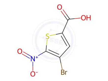Chemical structure of 4-Bromo-5-nitrothiophene-2-carboxylic acid