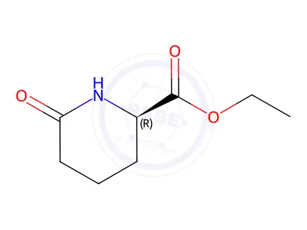 Chemical structure of Ethyl (R)-6-oxopiperidine-2-carboxylate