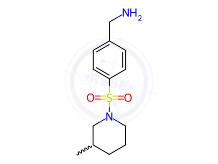 Chemical structure of {4-[(3-methylpiperidine-1-)sulfonyl]phenyl}methanamine