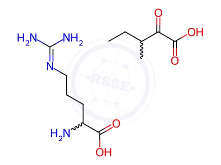 Chemical structure of L-Arginine--3-methyl-2-oxopentanoic acid