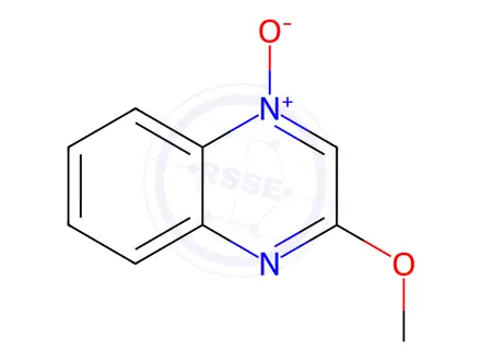 Chemical structure of Quinoxaline, 2-methoxy-, 4-oxide
