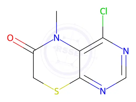 Chemical structure of 4-Chloro-5-methyl-5H-pyrimido[4,5-b][1,4]thiazin-6(7H)-one