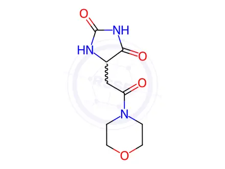 Chemical structure of 5-(2-morpholin-4-yl-2-oxoethyl)imidazolidine-2,4-dione