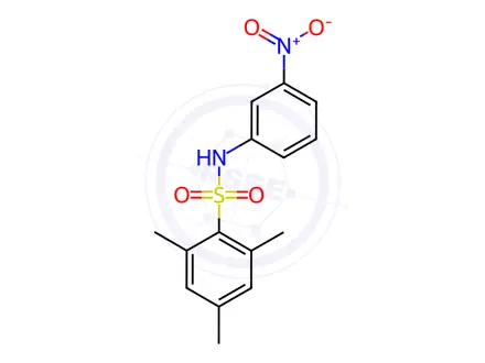 Chemical structure of 2,4,6-trimethyl-N-(3-nitrophenyl)benzenesulfonamide