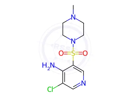 Chemical structure of 3-Chloro-5-((4-methylpiperazin-1-yl)sulfonyl)pyridin-4-amine