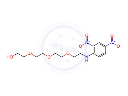 Chemical structure of 2-(2-(2-(2-((2,4-dinitrophenyl)amino)ethoxy)ethoxy)ethoxy)ethan-1-ol