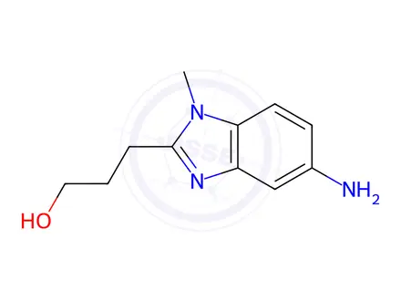 Chemical structure of 1158279-25-4 3-(5-Amino-1-methyl-1H-benzoimidazol-2-yl)-propan-1-ol dihydrochloride 9601AC C11H17Cl2N3O