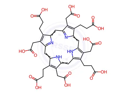 Chemical structure of Uroporphyrin I
