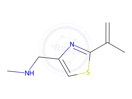 Chemical structure of N-methyl-1-(2-(prop-1-en-2-yl)thiazol-4-yl)methanamine