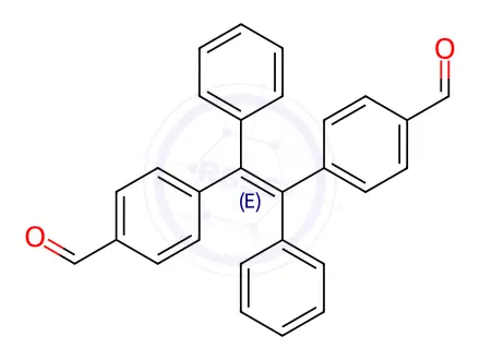Chemical structure of 4,4'-(1,2-Diphenyl-1,2-ethenylene)dibenzaldehyde