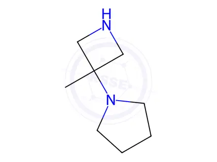 Chemical structure of 1-(3-Methyl-3-azetidinyl)-pyrrolidine 2HCl