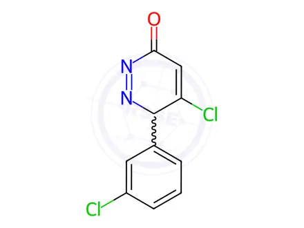Chemical structure of 4-Chloro-3-(3-chlorophenyl)-5,6Hpyradazin-6-one