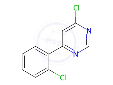 Chemical structure of 4-Chloro-6-(2-chlorophenyl)pyrimidine