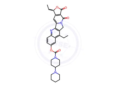 Chemical structure of Irinotecan quinone lactone impurity