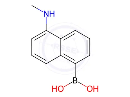 Chemical structure of (5-(Methylamino)naphthalen-1-yl)boronic acid