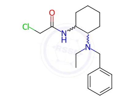 Chemical structure of N-(2-(Benzyl(ethyl)amino)cyclohexyl)-2-chloroacetamide