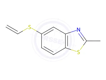 Chemical structure of Benzothiazole, 5-(ethenylthio)-2-methyl-(9CI)