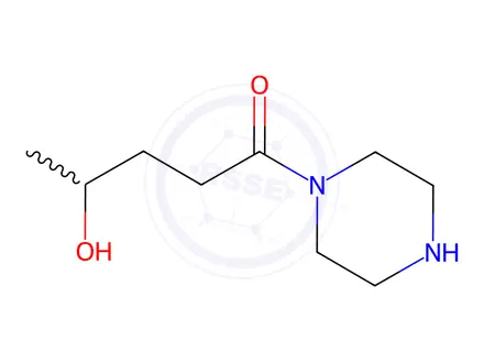 Chemical structure of 4-Hydroxy-1-(piperazin-1-yl)pentan-1-one