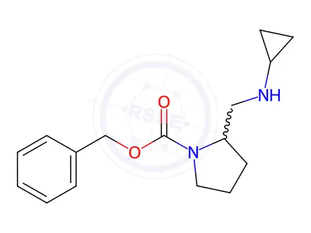 Chemical structure of Benzyl 2-((cyclopropylamino)methyl)pyrrolidine-1-carboxylate