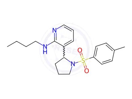 Chemical structure of N-Butyl-3-(1-tosylpyrrolidin-2-yl)pyridin-2-amine