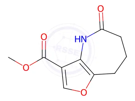 Chemical structure of Methyl 5-oxo-4H,5H,6H,7H,8H-furo[3,2-b]azepine-3-carboxylate