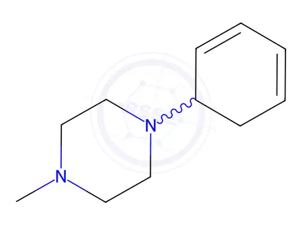 Chemical structure of Piperazine, 1-(2,4-cyclohexadien-1-yl)-4-methyl-(9CI)