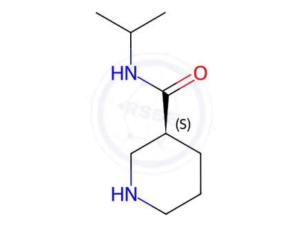 Chemical structure of (3S)-N-(propan-2-yl)piperidine-3-carboxamide hydrochloride
