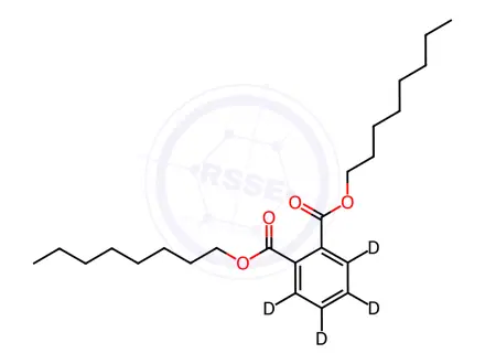 Chemical structure of Di-n-octyl phthalate-[D4]