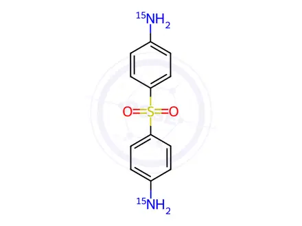 Chemical structure of Dapsone-15N2
