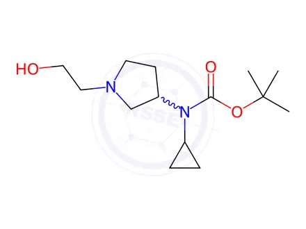 Chemical structure of tert-Butyl cyclopropyl(1-(2-hydroxyethyl)pyrrolidin-3-yl)carbamate