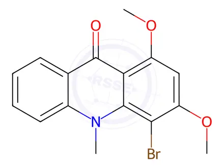 Chemical structure of 4-Bromo-1,3-dimethoxy-10-methylacridin-9(10H)-one