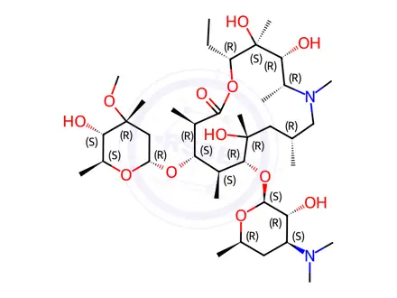 Chemical structure of Azithromycin in methanol