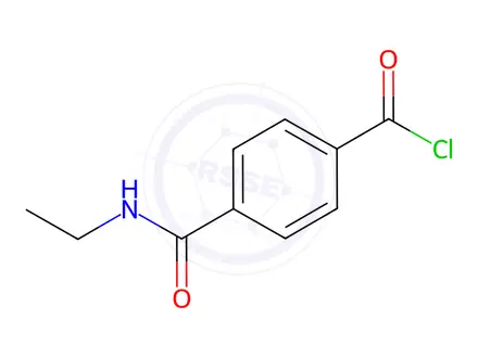 Chemical structure of Benzoyl chloride, 4-[(ethylamino)carbonyl]-(9CI)