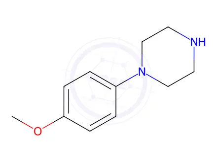 Chemical structure of 1-(4-methoxy phenyl) piperazine dihydrochloride