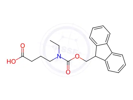 Chemical structure of Butanoic acid, 4-[ethyl[(9H-fluoren-9-ylmethoxy)carbonyl]amino]-