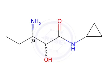 Chemical structure of (3S)-3-amino-N-cyclopropyl-2-hydroxypentanamide hydrochloride