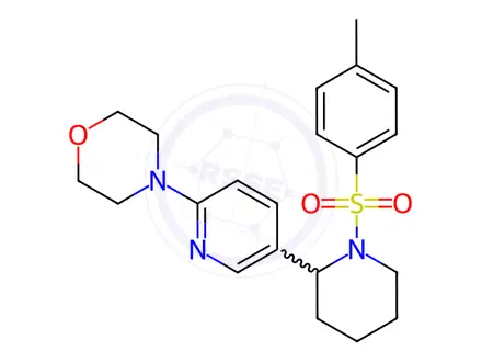 Chemical structure of 4-(5-(1-Tosylpiperidin-2-yl)pyridin-2-yl)morpholine