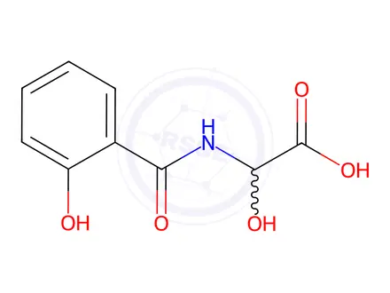 Chemical structure of Acetic acid, hydroxy[(2-hydroxybenzoyl)amino]-(9CI)