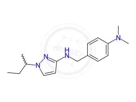 Chemical structure of 1-sec-butyl-N-[4-(dimethylamino)benzyl]-1H-pyrazol-3-amine