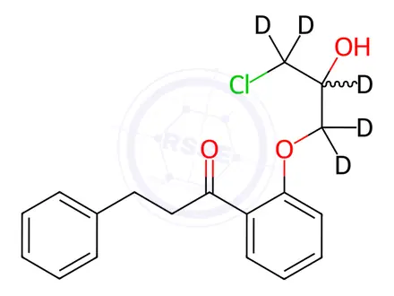 Chemical structure of Depropylamino Chloro Propafenone-d5