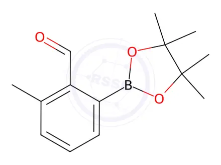 Chemical structure of 2-Methyl-6-(4,4,5,5-tetramethyl-1,3,2-dioxaborolan-2-yl)benzaldehyde