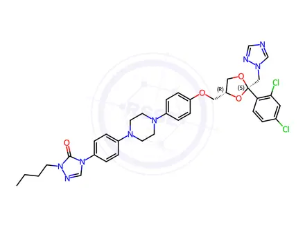 Chemical structure of Itraconazole EP Impurity F