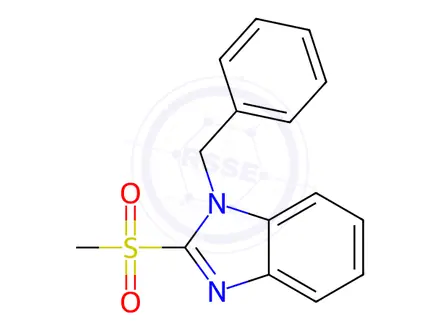 Chemical structure of 1-Benzyl-2-(methylsulfonyl)-1H-benzo[d]imidazole