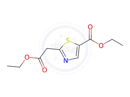 Chemical structure of Ethyl 2-(2-ethoxy-2-oxoethyl)-1,3-thiazole-5-carboxylate