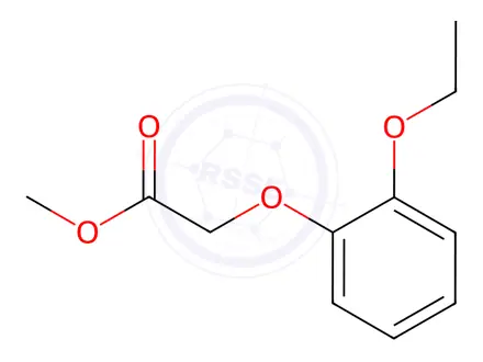 Chemical structure of Acetic acid, 2-(2-ethoxyphenoxy)-, methyl ester