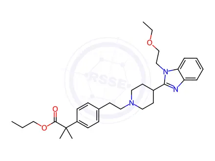 Chemical structure of Bilastine Impurity 46