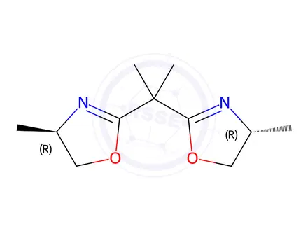Chemical structure of Oxazole, 2,2'-(1-methylethylidene)bis[4,5-dihydro-4-methyl-, (4R,4'R)-(9CI)